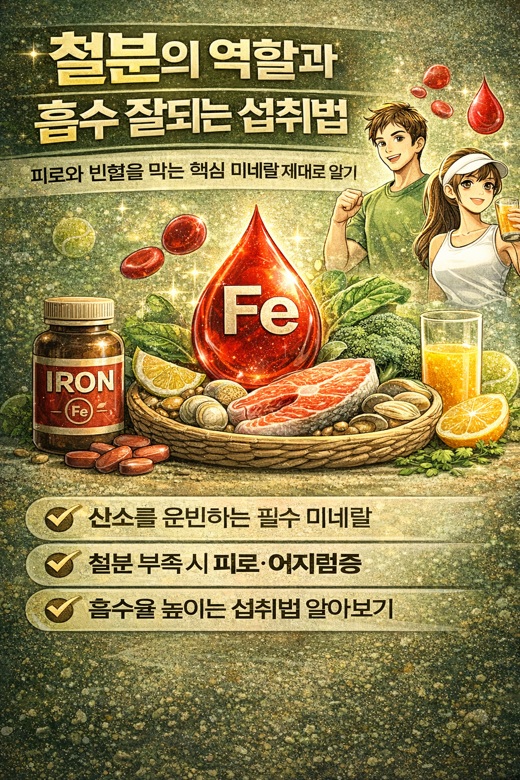 철분의 역할과 흡수 잘되는 섭취법