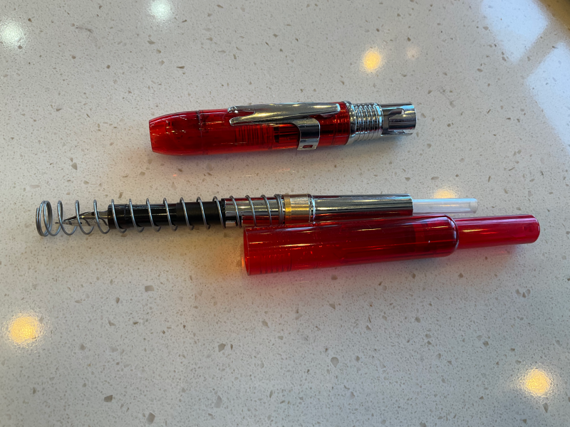 캡리스 만년필 분해 사진