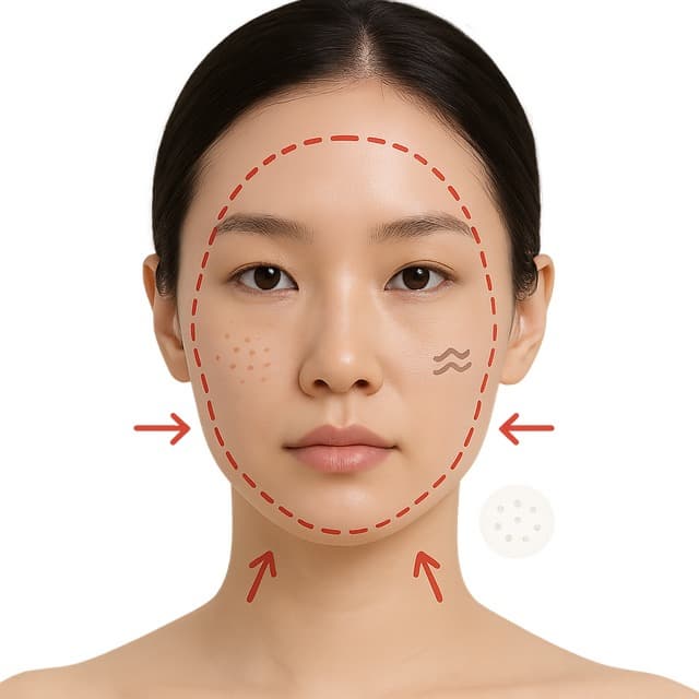 리프팅 레이저 타깃 부위 시각화
