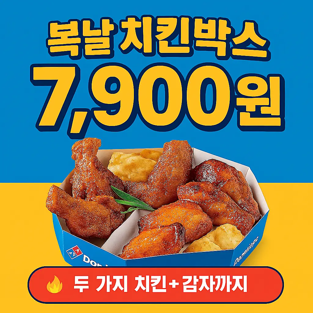 도미노 복날 치킨박스 이벤트 썸네일