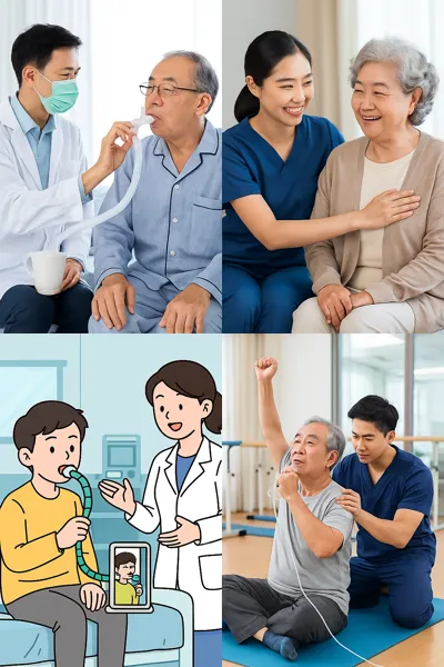 호흡 재활 병원 콜라주