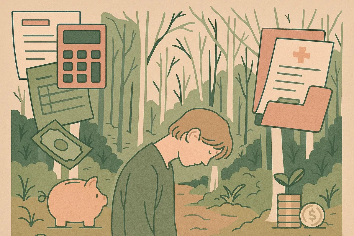 재정적 스트레스로 고민하는 사람