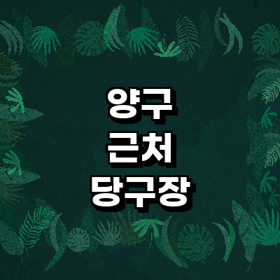 양구군 당구장