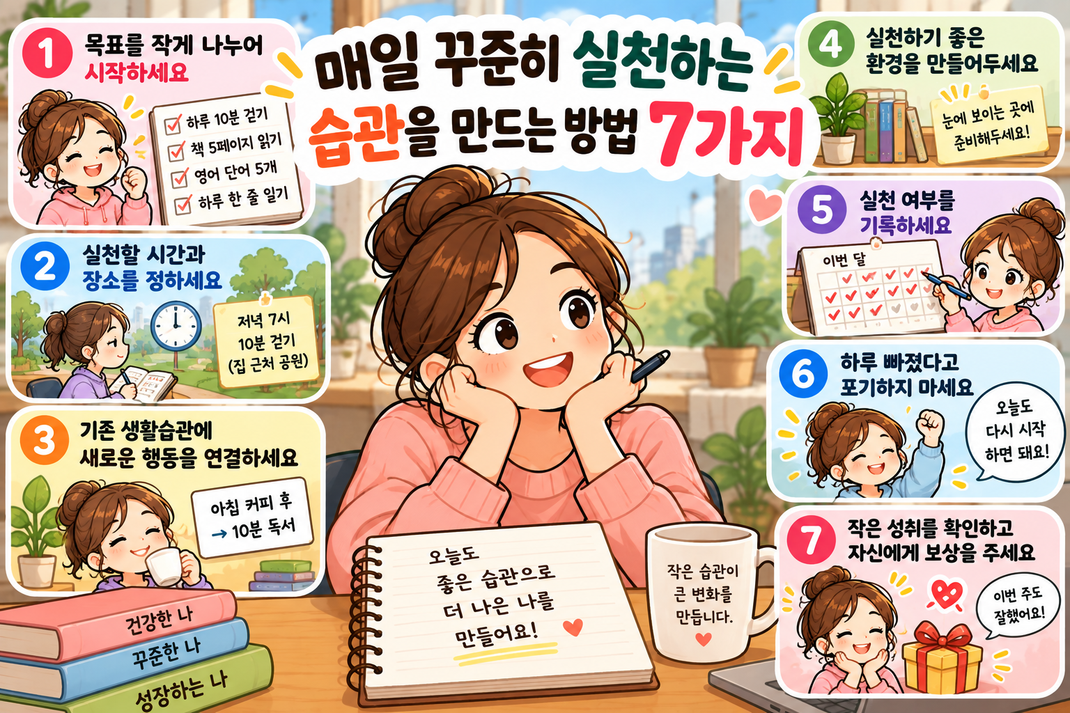매일 꾸준히 실천하는 습관을 만드는 방법 7가지