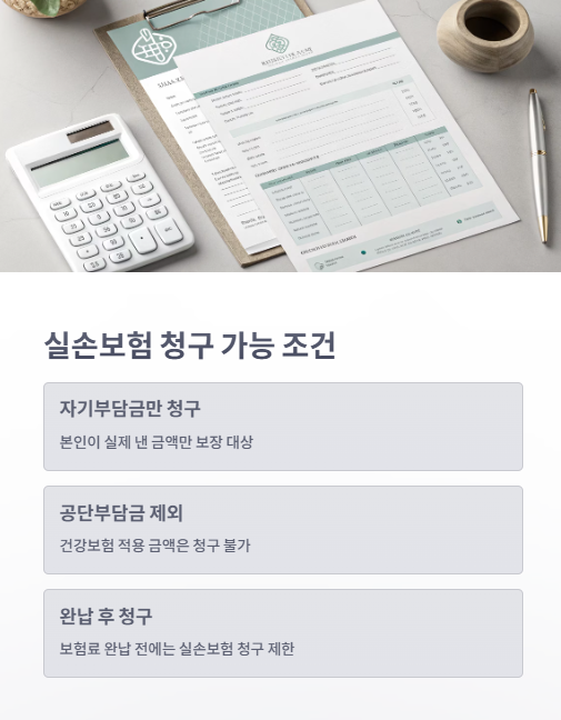실손보험 청구 가능 조건