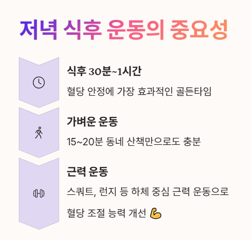 공복혈당 낮추는 방법 : 저녁 식후 간단한 운동