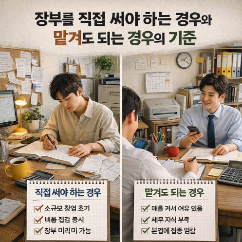 1인 사업자가 장부를 직접 써야 하는 경우와 맡겨도 되는 경우의 기준