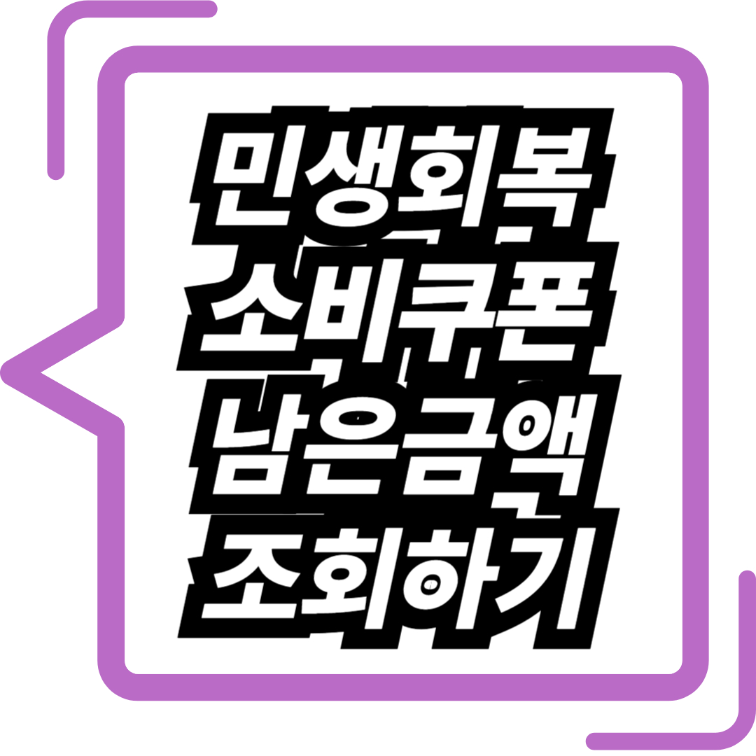 민생회복 소비쿠폰 남은금액 조회하기