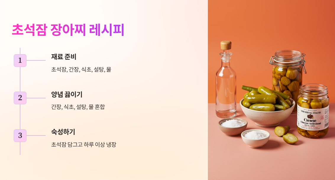 초석잠 장아찌 레시피