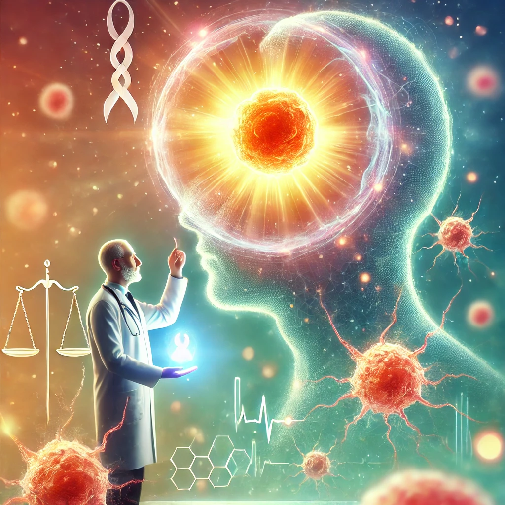 췌장암을 연구하는 모습