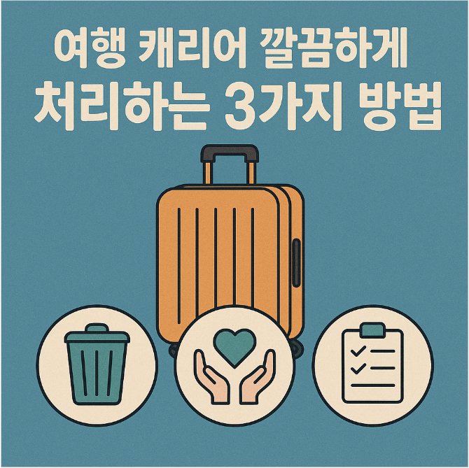 여행 캐리어 폐기부터 기부까지 완벽 가이드