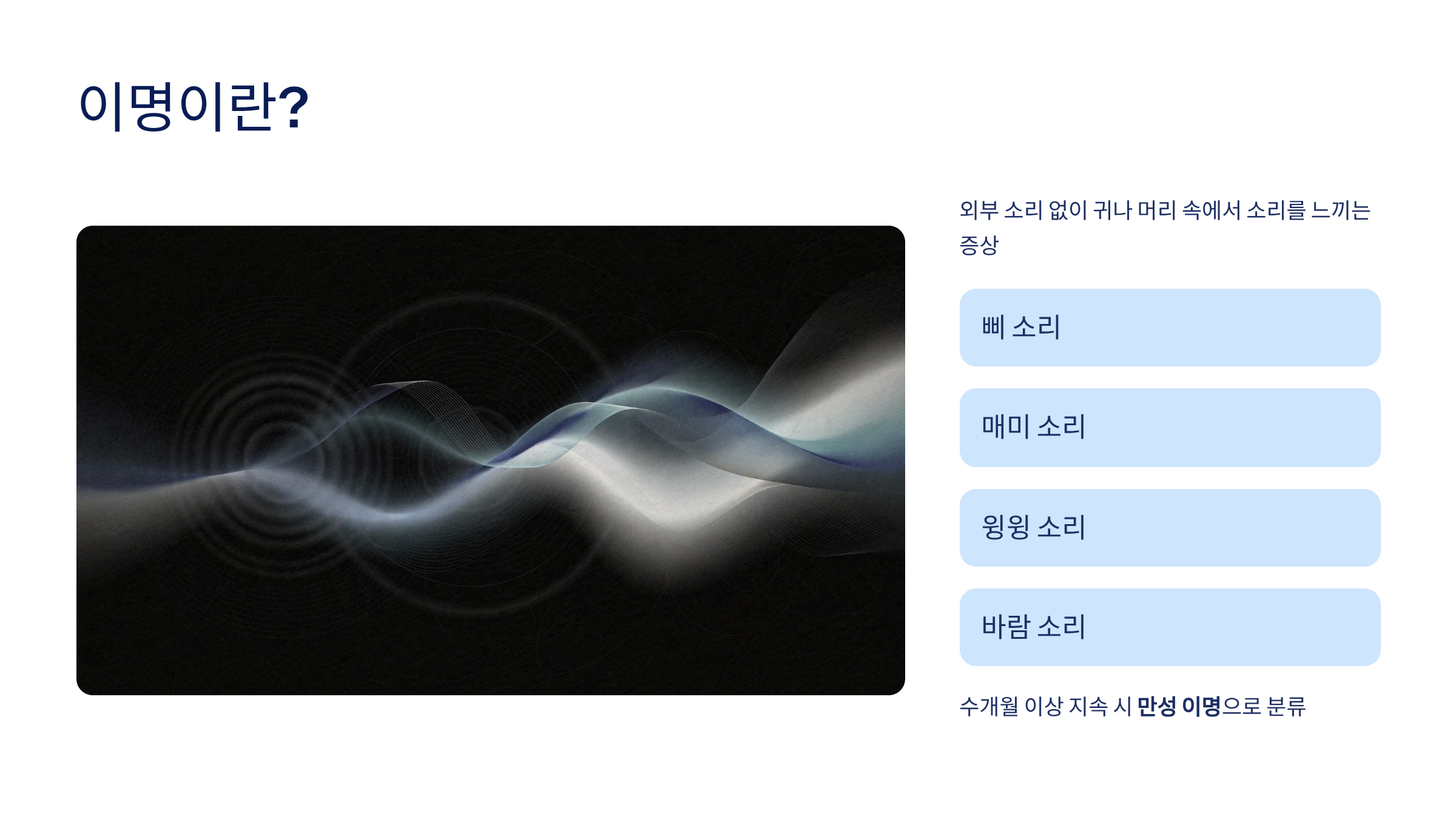 이명 치료 방법
