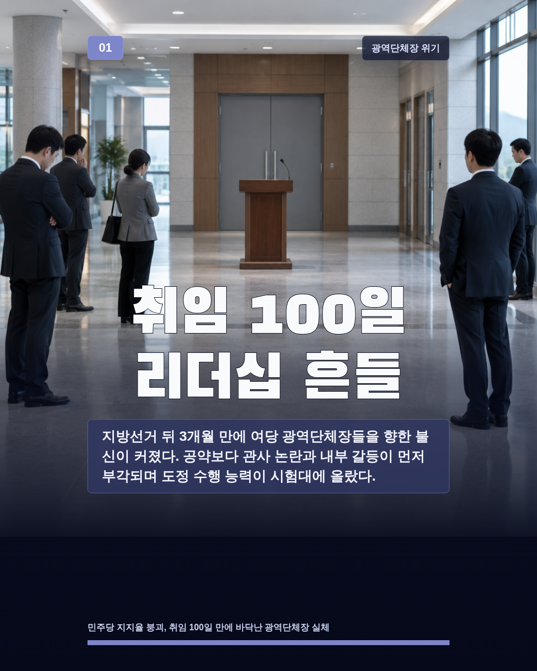취임 100일 리더십 흔들