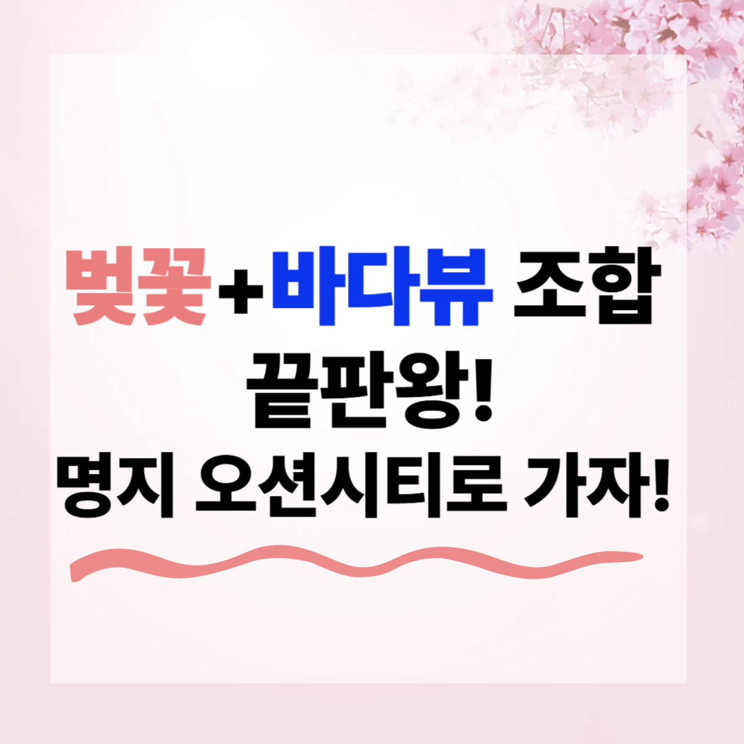 명지 오션시티 갈맷길 벚꽃 명소 총정리 ❘ 부산 봄꽃 여행지 추천