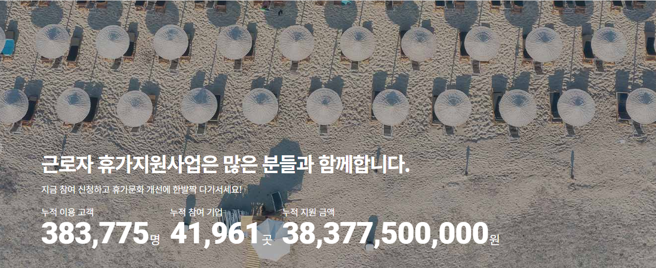 2023.근로자 휴가지원사업.근로자휴가비.추가모집안내.휴가샵.카톡채널추가