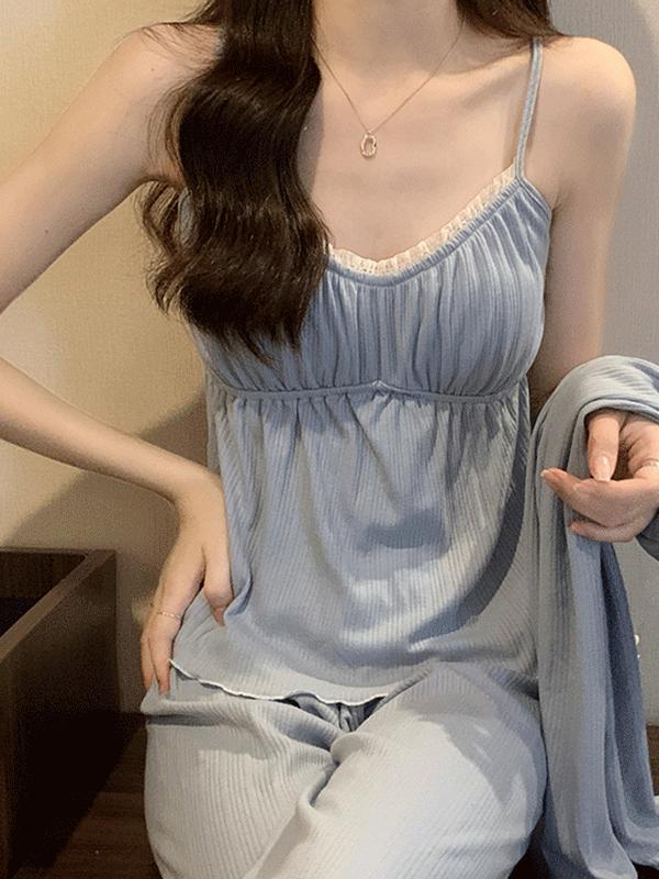 무드문 집에서도 레이스 파자마 상하세트 4종