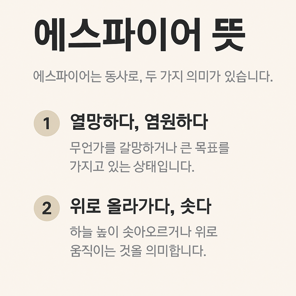 에스파이어 뜻, 단순한 의미를 넘는 인생 키워드?!