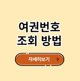 여권번호 조회 바로가기 완벽 여행 서류_6