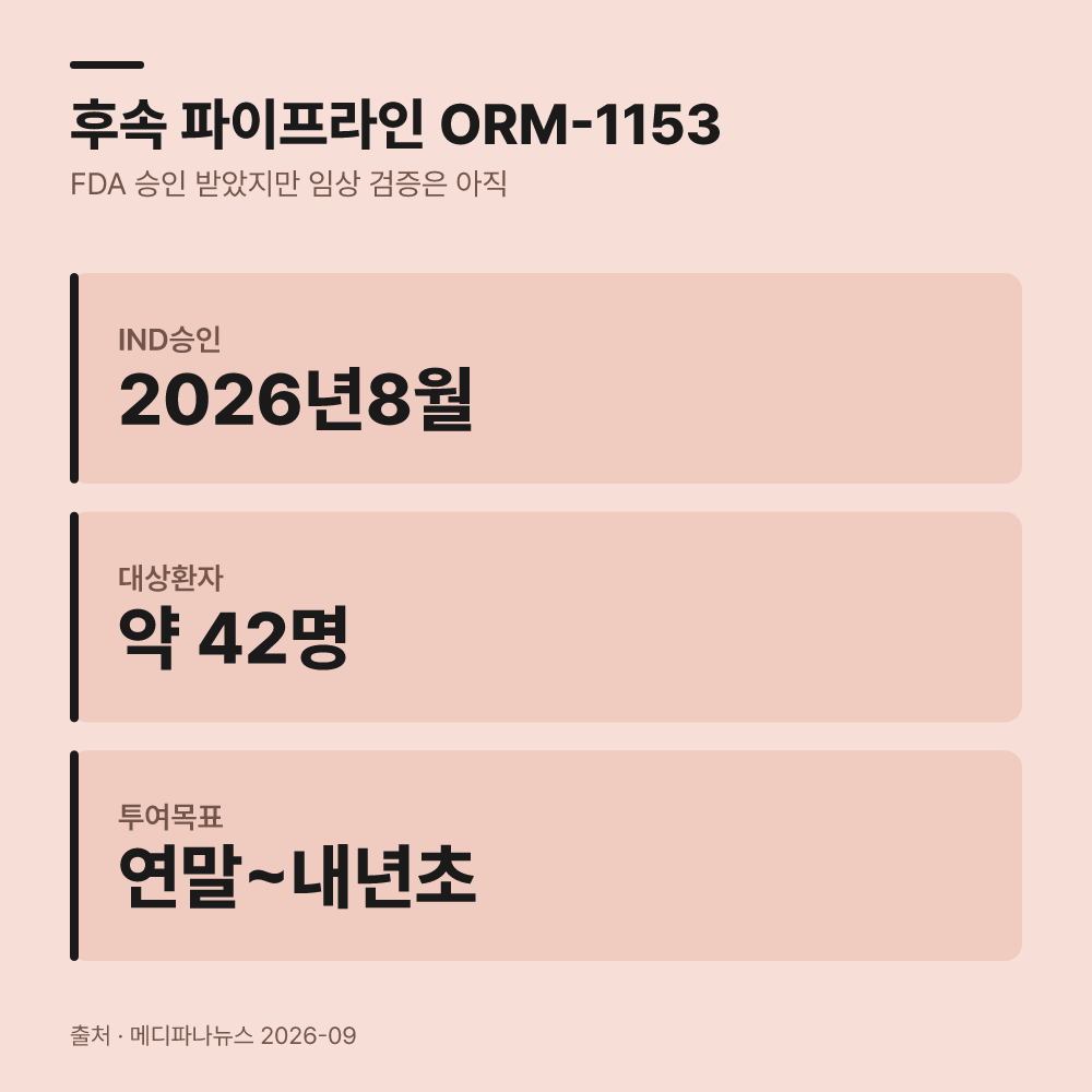 후속 후보물질의 임상 검증은 남아있는가?