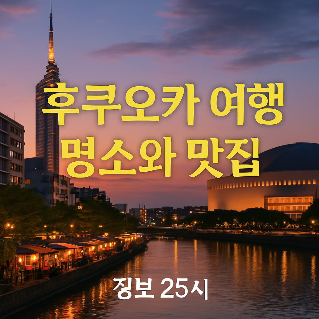 후쿠오카 야경을 통한 도시 소개 사진