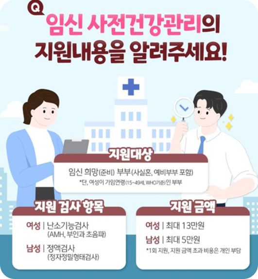 임신사전검사비지원