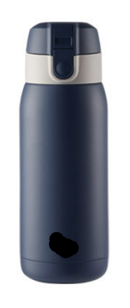 네이비 색상의 원터치 물통