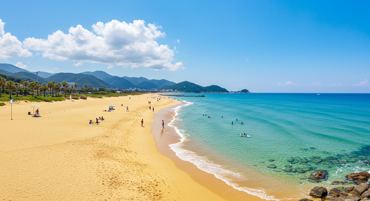 거제 구조라 해변