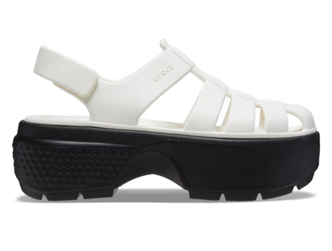 크록스 통굽 샌들 화이트 1