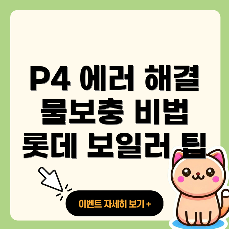 롯데 보일러 물보충 에러코드