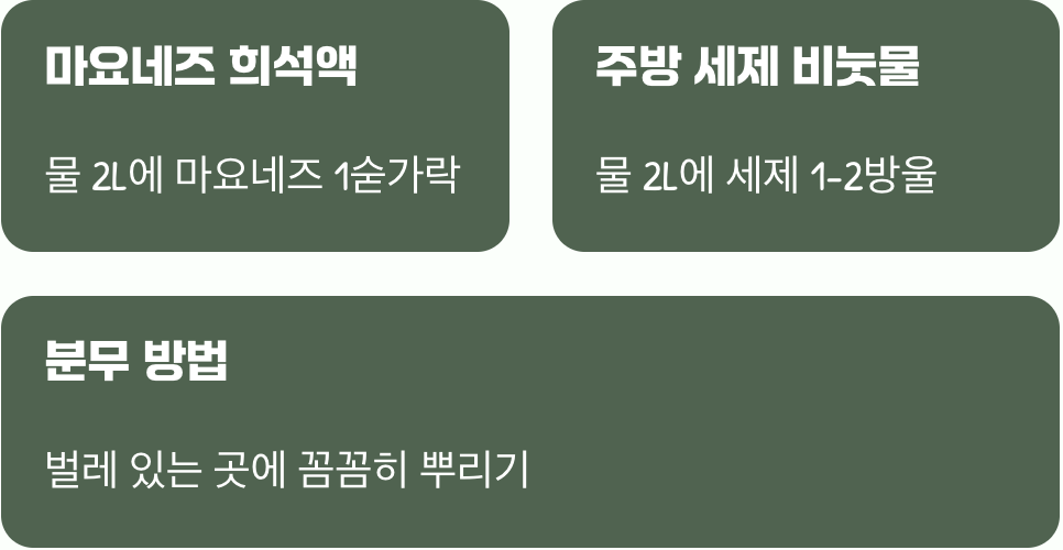 독한 농약 대신, 천연 재료로 만든 방충제