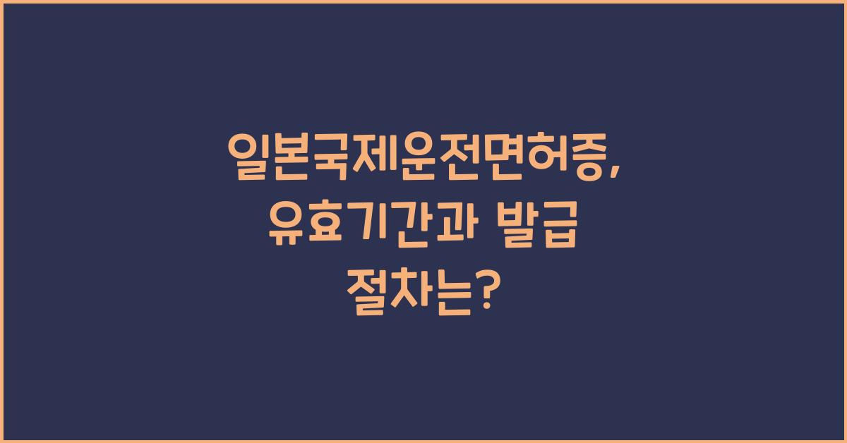 일본국제운전면허증