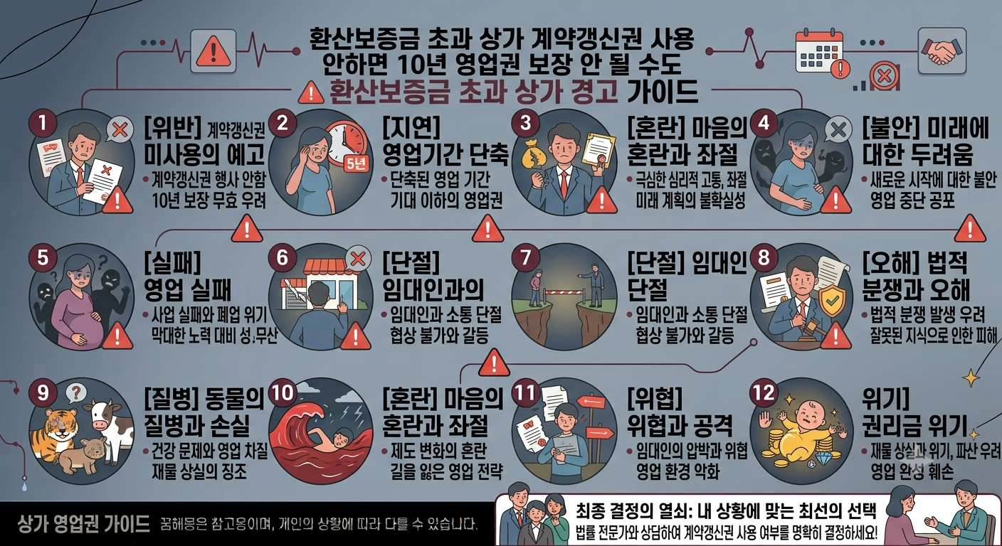 환산보증금 초과 상가, 묵시적 갱신 믿었다가 쫓겨날수도. . (10년 보장 진실)