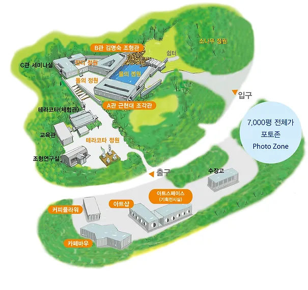 속초 바우지움 조각미술관 키맵