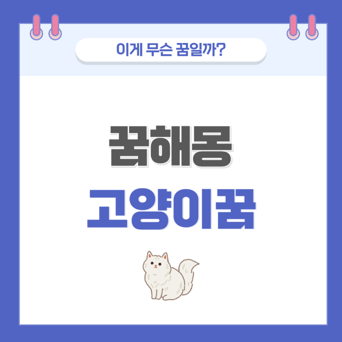 고양이 관련 꿈 의미와 해석 썸네일