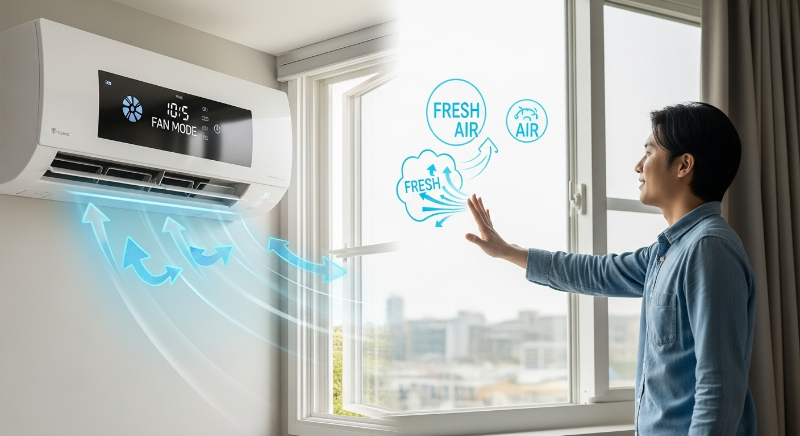 에어컨 사용 중에도 주기적으로 창문을 열어 환기