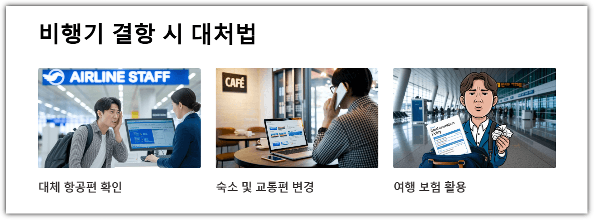 비행기 결항시 대처법