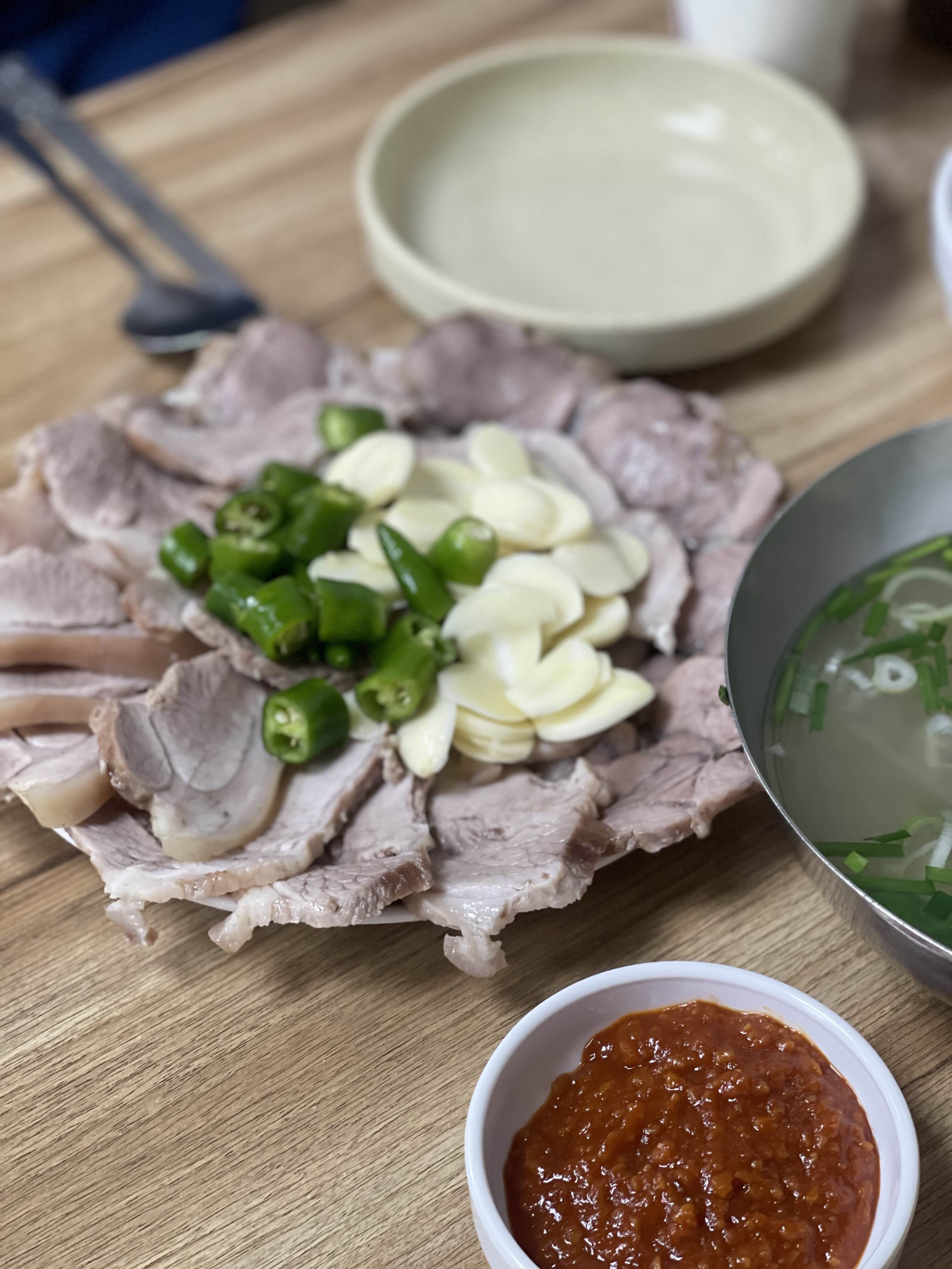 대전 광천식당 수육 상차림