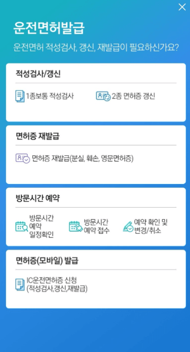 운전면허 재발급과 갱신