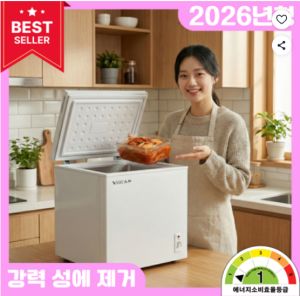 신영전자 소형 김치냉장고 저소음 1등급 뚜껑형 냉동고 겸용 자취방 원룸 1인가구 기숙사, A-58L