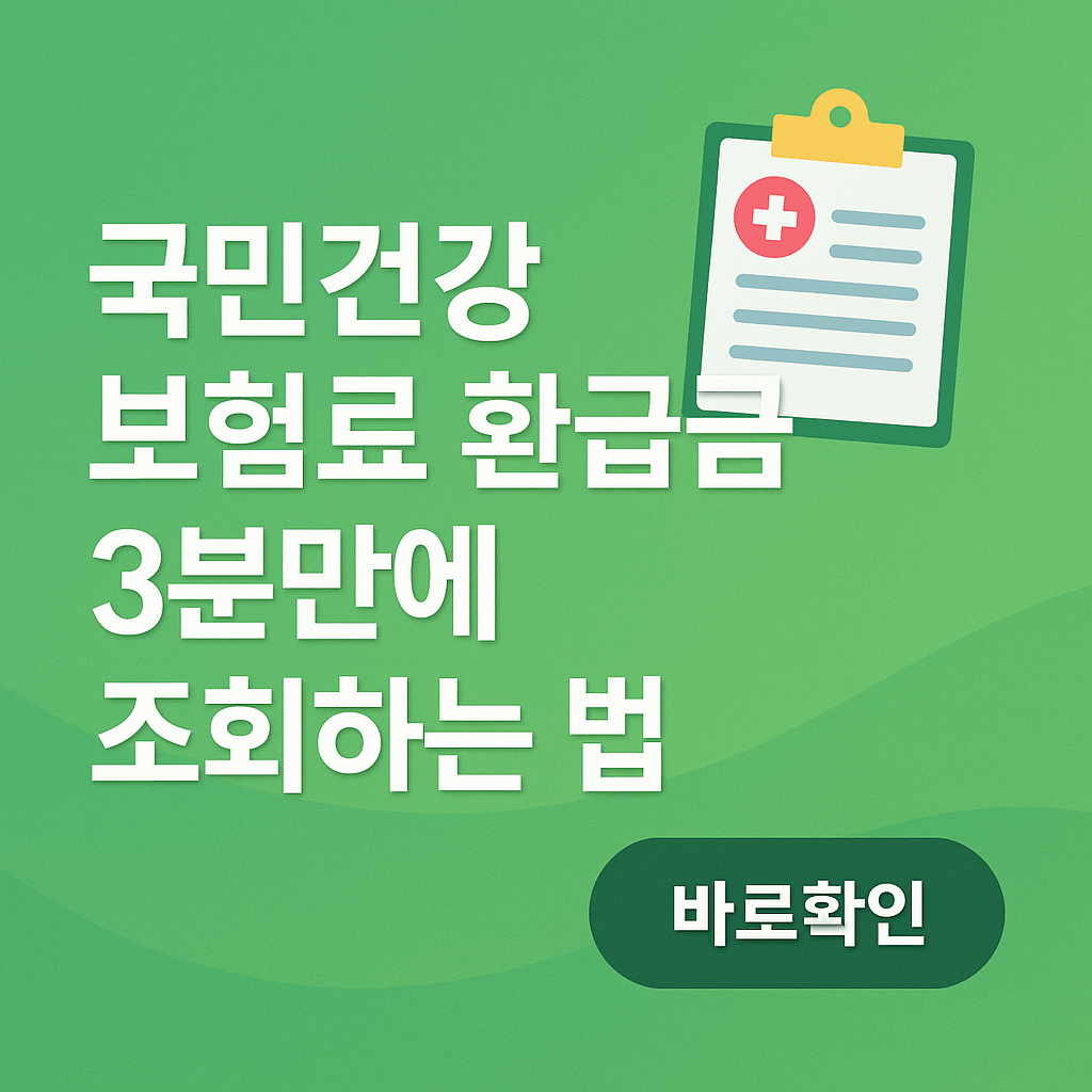 국민건강보험료 환급금 3분만에 조회하는 법