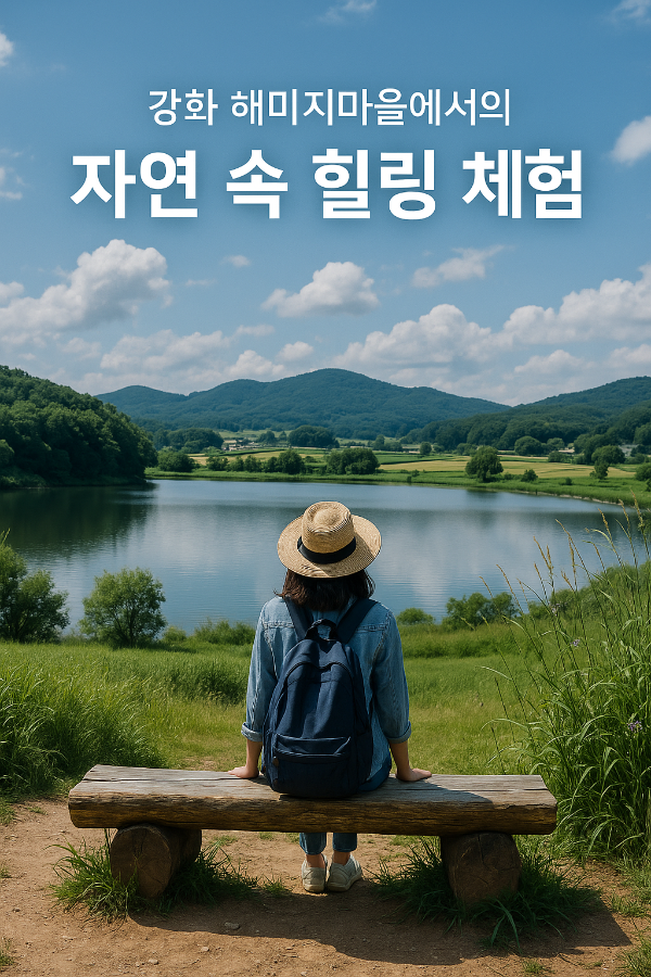 인천 강화 해미지마을 체험 여행기 - 자연 속 힐링의 시간