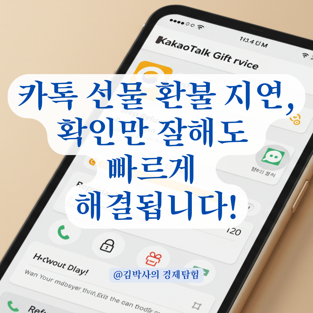 카톡 선물 환불 지연, 환불머니로 전환도 안 됐다면 민원 전에 확인하세요.