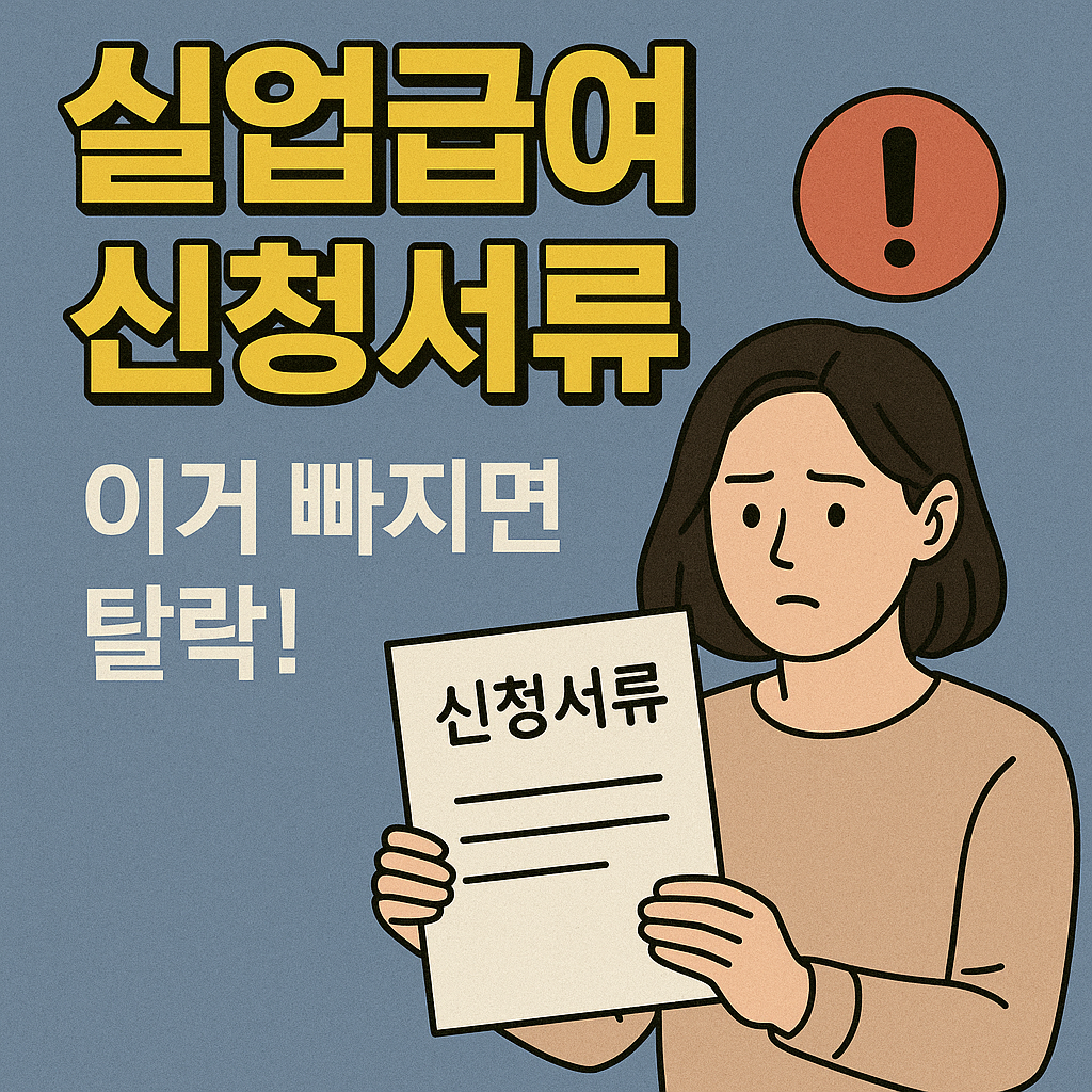실업급여 신청서류, 이거 빠지면 탈락!