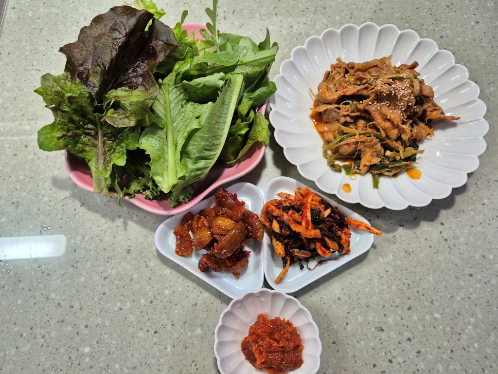 주물럭 한상차림