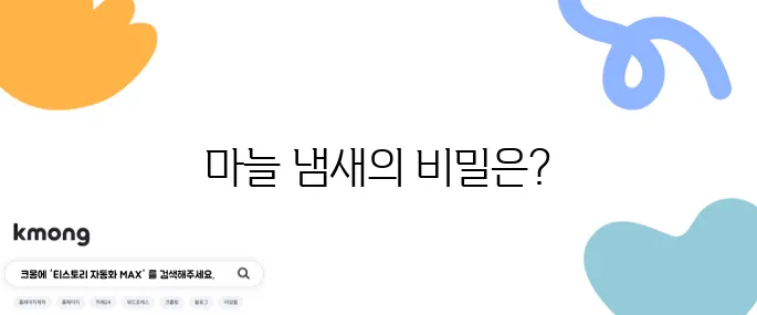마늘은 왜 손에 냄새가 잘 안 빠질까?