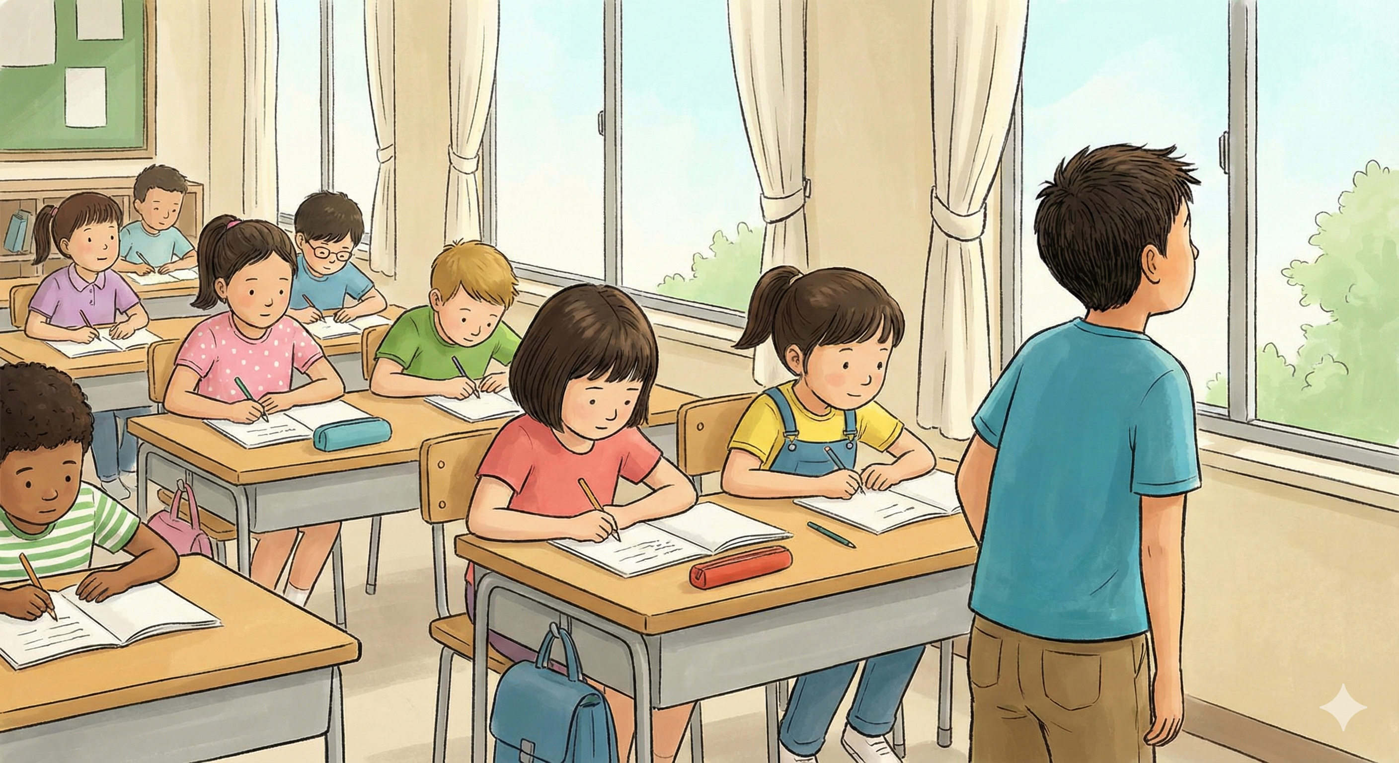 수업시간에 딴짓하는 아이