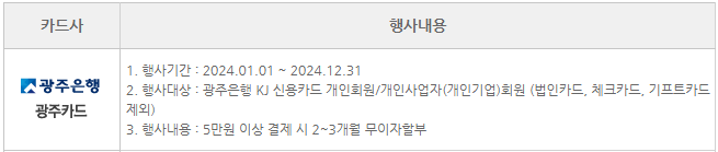 자동차세납부-광주카드 혜택