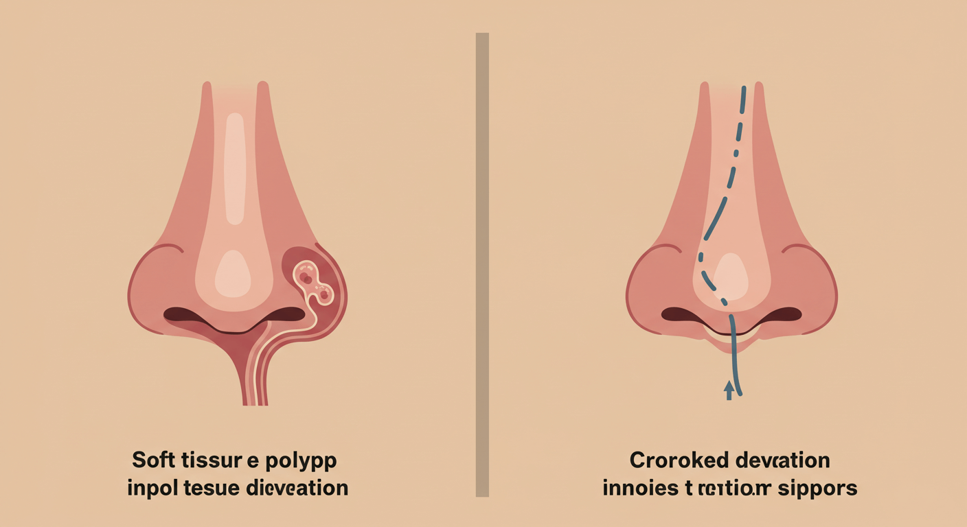 비용종 vs 비중격 만곡증