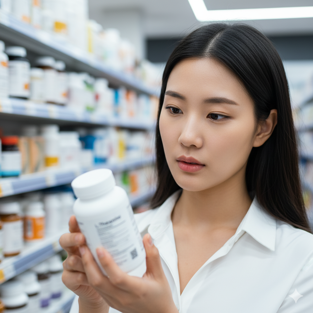 제품 라벨을 꼼꼼히 확인하는 스마트한 소비자