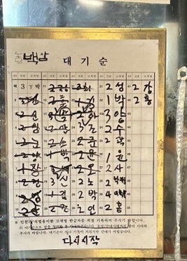 대기명단